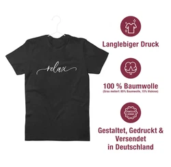 Shirtracer T-Shirt Relax Schriftzug Sprüche Statement weiß