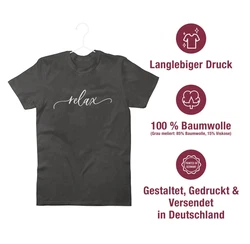 Shirtracer T-Shirt Relax Schriftzug Sprüche Statement weiß