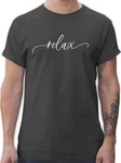 Shirtracer T-Shirt Relax Schriftzug Sprüche Statement weiß