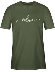 Shirtracer T-Shirt Relax Schriftzug Sprüche Statement weiß