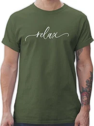 T-Shirt Relax Schriftzug wei Sprche Statement