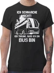 Shirtracer T-Shirt Ich schnarche nicht ich bin ein Bus Sprüche Statement mit Spruch Creme/Schwarz/Braun/Grau