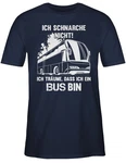 Shirtracer T-Shirt Ich schnarche nicht ich bin ein Bus Sprüche Statement mit Spruch Dunkelblau/Hellblau/Blau/Schwarz/Braun