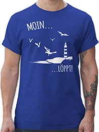 T-Shirt Moin lppt I Meerliebe I Maritim I Leuchtturm Motiv Meer Sprche Statement