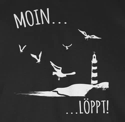 Shirtracer T-Shirt Moin Meerliebe Leuchtturm Motiv Meer Sprüche Statement Dunkelgrau/Weiß/Dunkelblau/Schwarz/Braun/Grün/Hellblau