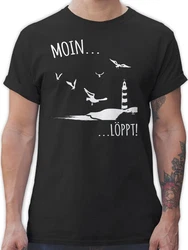 Shirtracer T-Shirt Moin Meerliebe Leuchtturm Motiv Meer Sprüche Statement Dunkelgrau/Weiß/Dunkelblau/Schwarz/Braun/Grün/Hellblau