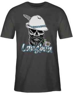 Shirtracer T-Shirt Lausbua Totenkopf Skull Bayrisch Lausbub Schlingel Mode für Oktoberfest Herren Grau/Hellgrau/Dunkelgrau/Schwarz Shirtracer T-Shirt Lausbua Totenkopf Skull Bayrisch Lausbub Schlingel Mode für Oktoberfest Herren Grau/Hellgrau/Dunkelgrau/Schwarz
