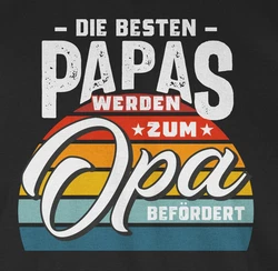 Shirtracer T-Shirt Die besten Papas werden zum Opa befördert Creme/Orange/Braun/Grau/Rot