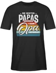 Shirtracer T-Shirt Die besten Papas werden zum Opa befördert Creme/Orange/Braun/Grau/Rot