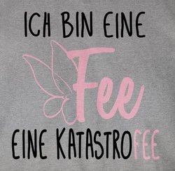 Shirtracer T-Shirt Ich bin eine Fee Sprüche Statement mit Spruch Rosa/Gelb