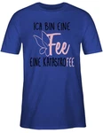 Shirtracer T-Shirt Ich bin eine Fee Sprüche Statement mit Spruch Blau