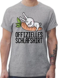 T-Shirt Offizielles Schlafshirt mit Hase schwarz Sprche Statement