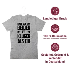Shirtracer T-Shirt Einer von uns beiden ist Klger als Du schwarz