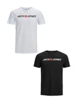Jack & Jones Kurzarm T-Shirt 2er-Set Crew Neck (3663) Weiß/Schwarz (3663)