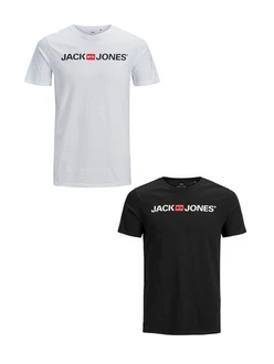 Jack & Jones Kurzarm T-Shirt 2er-Set Crew Neck (3663) Weiß/Schwarz (3663) Jack & Jones Kurzarm T-Shirt 2er-Set Crew Neck (3663) Weiß/Schwarz (3663)