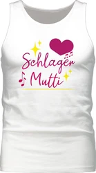 Shirtracer Tanktop Schlager Mutti Schlager Party Outfit Mischfarben/Grau/Lila