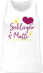 Shirtracer Tanktop Schlager Mutti Schlager Party Outfit Mischfarben/Grau/Lila