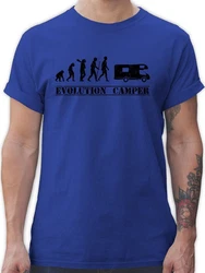Shirtracer T-Shirt Evolution Camper Outfit Blau/Hellblau/Dunkelblau