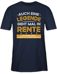 Shirtracer T-Shirt Auch eine Legende geht mal in Rente Rentner Rente Dunkelblau