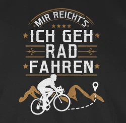 Shirtracer T-Shirt Mir reichts ich geh Rad fahren Grau