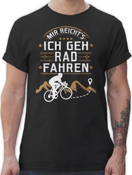 Shirtracer T-Shirt Mir reichts ich geh Rad fahren Grau