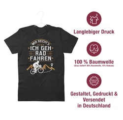 Shirtracer T-Shirt Mir reichts ich geh Rad fahren Grau
