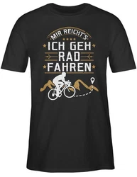 Shirtracer T-Shirt Mir reichts ich geh Rad fahren Grau