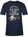 Shirtracer T-Shirt Mir reichts ich geh Rad fahren Grau/Dunkelblau/Blau