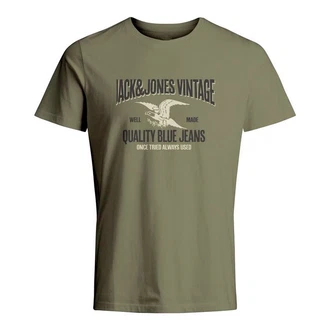 JACK & JONES T-Shirt 'JPRBLUHUDSON' Crew Neck Dunkelgrün/Khaki JACK & JONES T-Shirt 'JPRBLUHUDSON' Crew Neck Dunkelgrün/Khaki