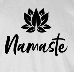 Shirtracer T-Shirt Namaste mit Lotusblüte Yoga und Wellness Geschenk schwarz