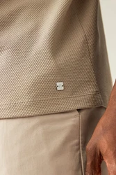 Next Poloshirt Strukturiertes Polo-Shirt Khaki/Braun/Beige