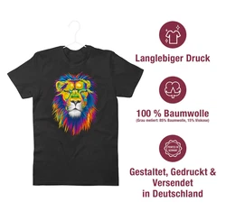 Shirtracer T-Shirt Löwe Lion Dschungel Wildnis Braun