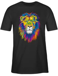 Shirtracer T-Shirt Löwe Lion Dschungel Wildnis Braun