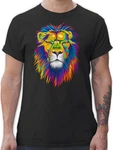 Shirtracer T-Shirt Löwe Lion Dschungel Wildnis Braun