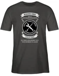 Shirtracer T-Shirt Handwerker Spruch Handwerker Geschenke Dunkelgrau/Dunkelgrün/Grau