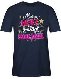 T-Shirt Mein Herz schlgt Schlager Schlager Party Outfit