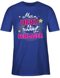 T-Shirt Mein Herz schlgt Schlager Schlager Party Outfit