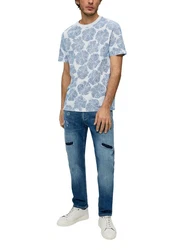 s.Oliver T-Shirt - kurzarm Shirt Blau/Hellblau