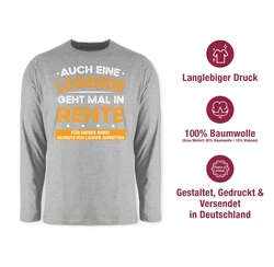 Shirtracer Rundhalsshirt Auch eine Legende geht mal in Rente Rentner Grau/Gelb/Braun/Creme/Dunkelgrau/Hellgrau