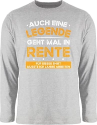 Shirtracer Rundhalsshirt Auch eine Legende geht mal in Rente Rentner Grau/Gelb/Braun/Creme/Dunkelgrau/Hellgrau