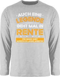 Shirtracer Rundhalsshirt Auch eine Legende geht mal in Rente Rentner Grau/Gelb/Braun/Creme/Dunkelgrau/Hellgrau
