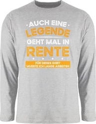 Shirtracer Rundhalsshirt Auch eine Legende geht mal in Rente Rentner Grau/Gelb/Braun/Creme/Dunkelgrau/Hellgrau