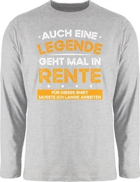 Rundhalsshirt Auch eine Legende geht mal in Rente Rentner Rente