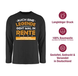 Shirtracer Rundhalsshirt Auch eine Legende geht mal in Rente Rentner Schwarz/Braun/Orange/Grau/Gelb