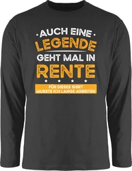 Shirtracer Rundhalsshirt Auch eine Legende geht mal in Rente Rentner Schwarz/Braun/Orange/Grau/Gelb
