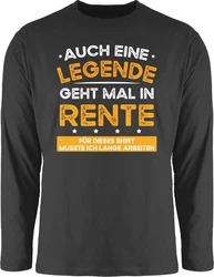 Shirtracer Rundhalsshirt Auch eine Legende geht mal in Rente Rentner Schwarz/Braun/Orange/Grau/Gelb