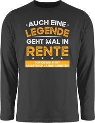 Shirtracer Rundhalsshirt Auch eine Legende geht mal in Rente Rentner Schwarz/Braun/Orange/Grau/Gelb