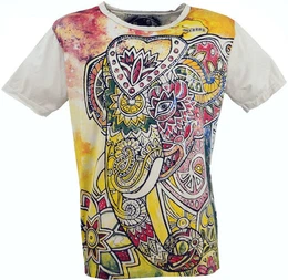 T-Shirt Mirror T-Shirt - Elefant sand Goa Style, Festival, alternative Bekleidung
