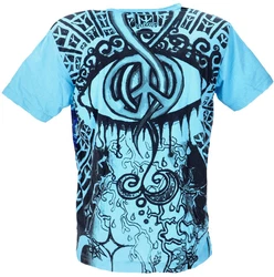 Guru-Shop T-Shirt Mirror T-Shirt Grün/Türkis/Mischfarben