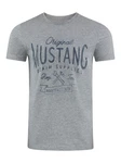 MUSTANG T-Shirt Basic Print Grau/Dunkelgrau